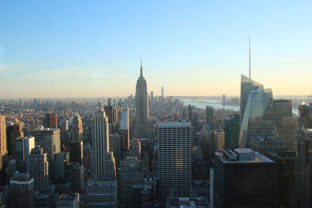 Der Blick auf das Empire State Building und Lower Mannhattan