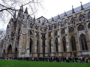 Schlange stehen für die Westminster Abbey