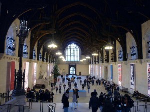 Westminster Hall mit dem Eichen-Hammerbeam-Dach