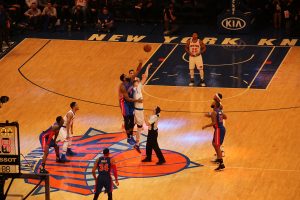 Die New York Knicks im Madison Square Garden