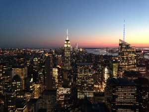 Der Sonnenuntergang auf dem Rockefeller Center ist unbeschreiblich